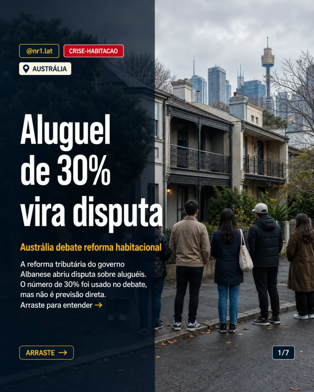 Austrália: aluguel de 30% vira disputa no mercado imobiliário — imagem 1 de 7