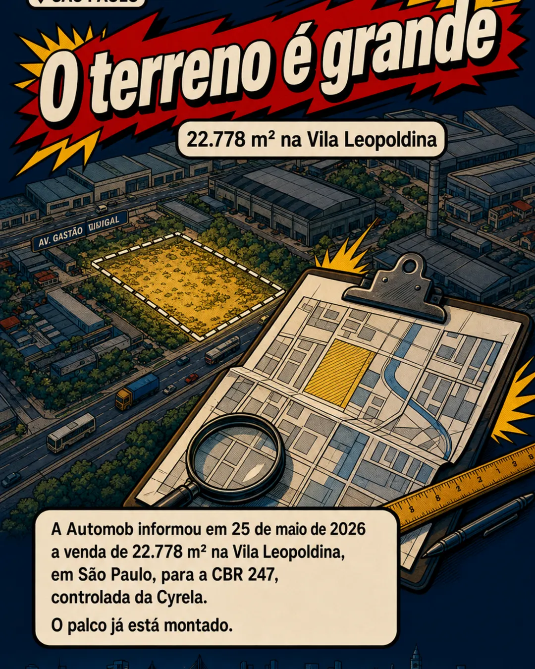 Automob vende terreno à Cyrela em São Paulo por até R$ 93 mi — imagem 2 de 7