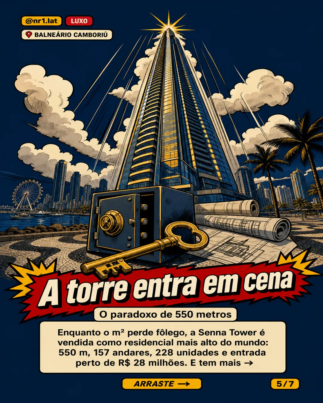 Balneário Camboriú perde topo do m² enquanto ergue torre de 550 m — imagem 5 de 7