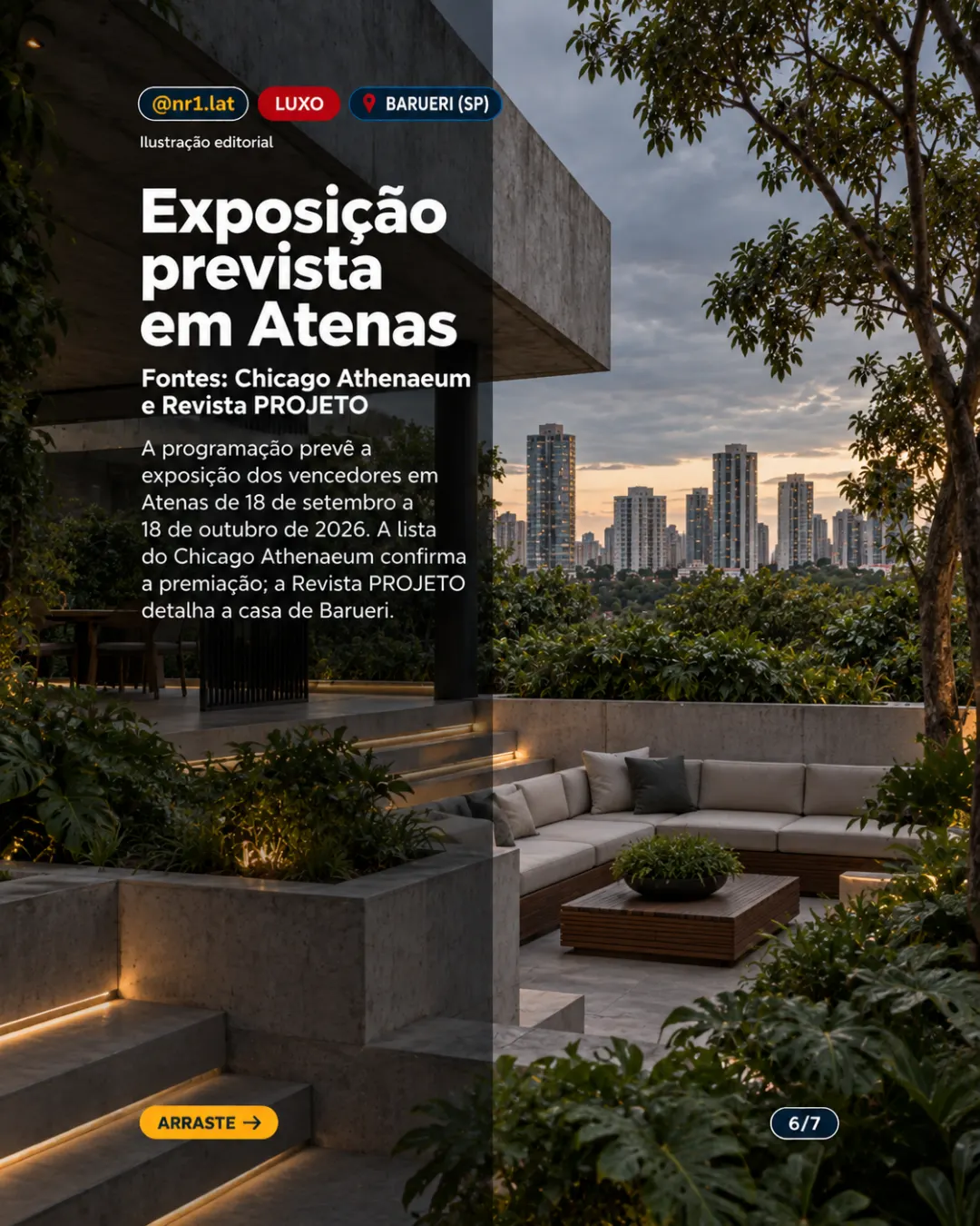 Casa com passarela de 14 metros em Barueri (SP) ganha prêmio mundial — imagem 6 de 7