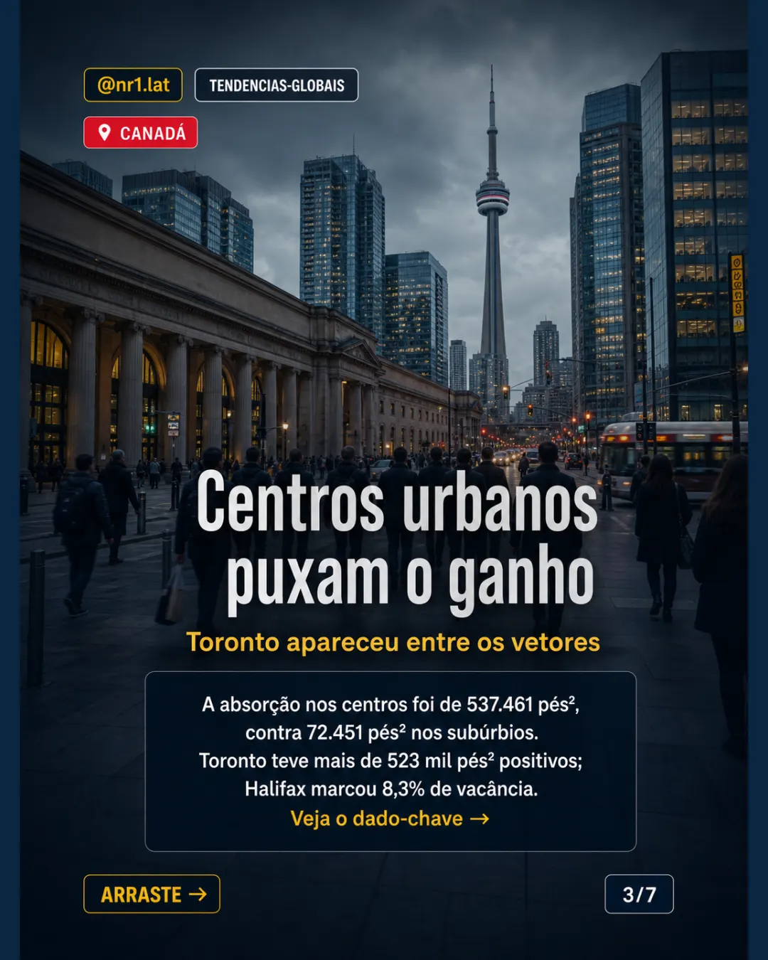 Canadá vê escritórios reagirem, mas obras caem ao piso em 15 anos — imagem 3 de 7
