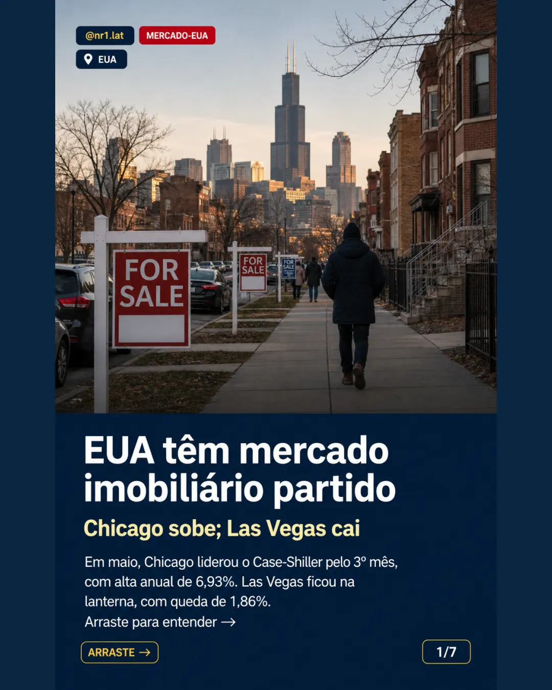 Case-Shiller mostra EUA com imóveis em ritmos opostos — imagem 1 de 7