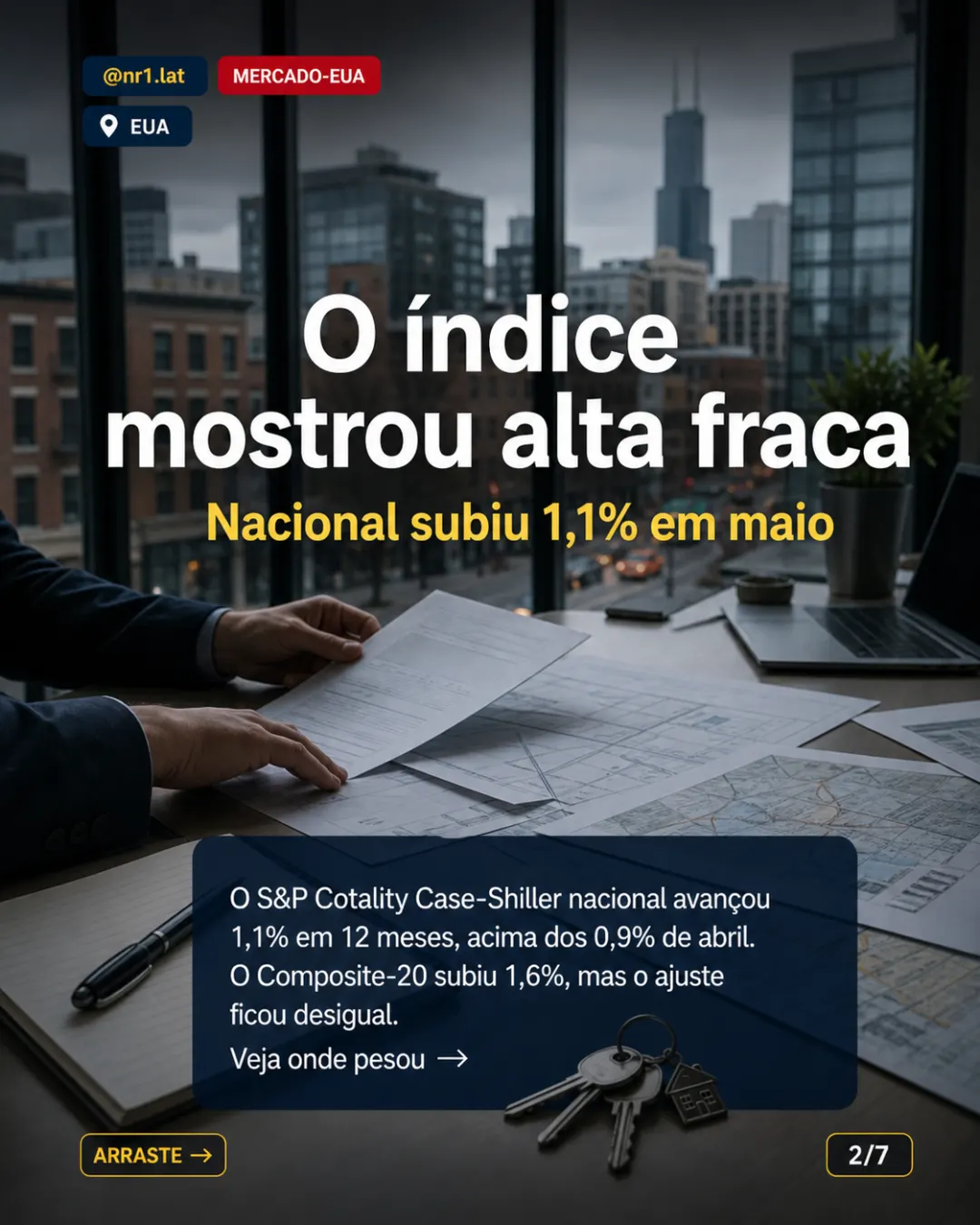 Case-Shiller mostra EUA com imóveis em ritmos opostos — imagem 2 de 7