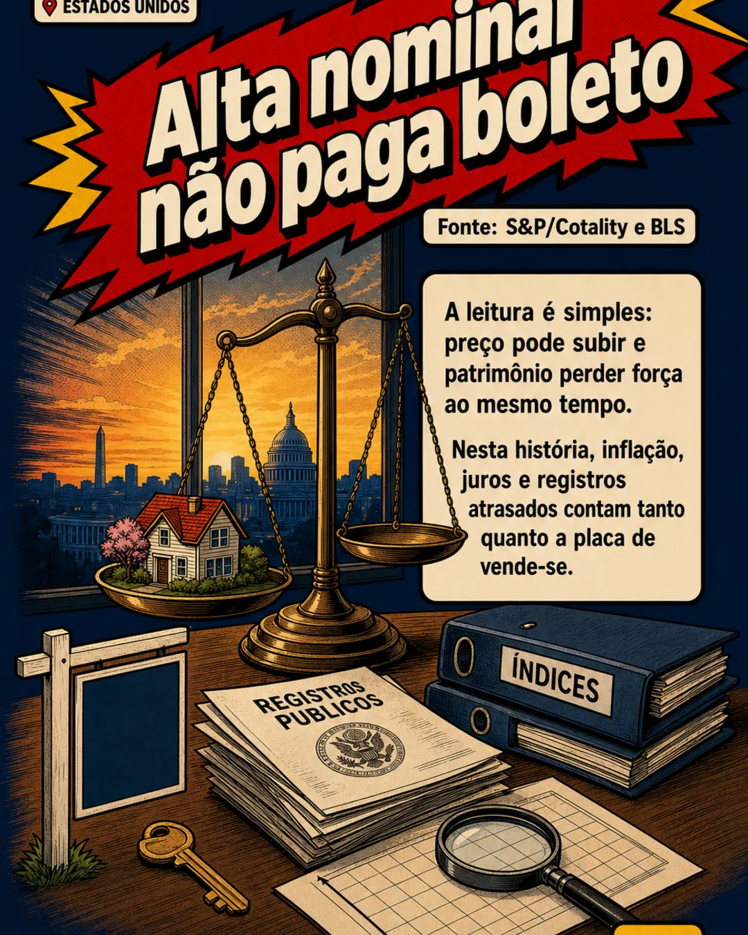 Case-Shiller: imóveis nos EUA perdem da inflação pelo 10º mês — imagem 6 de 7