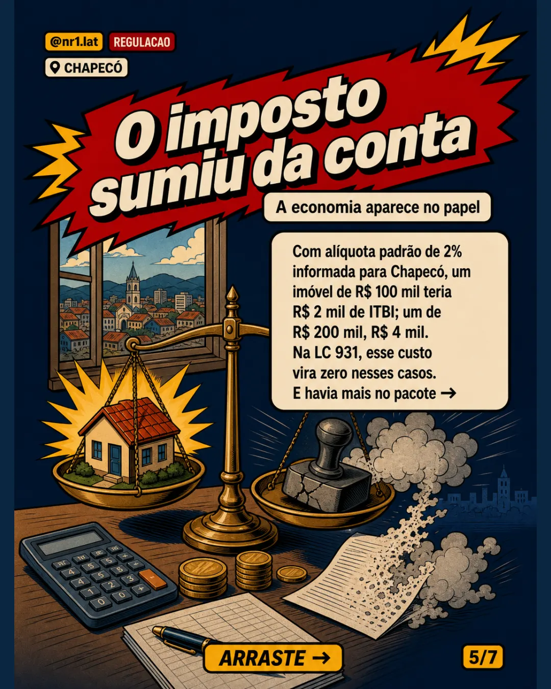 Chapecó zera ITBI para habitação popular quitada — imagem 5 de 7