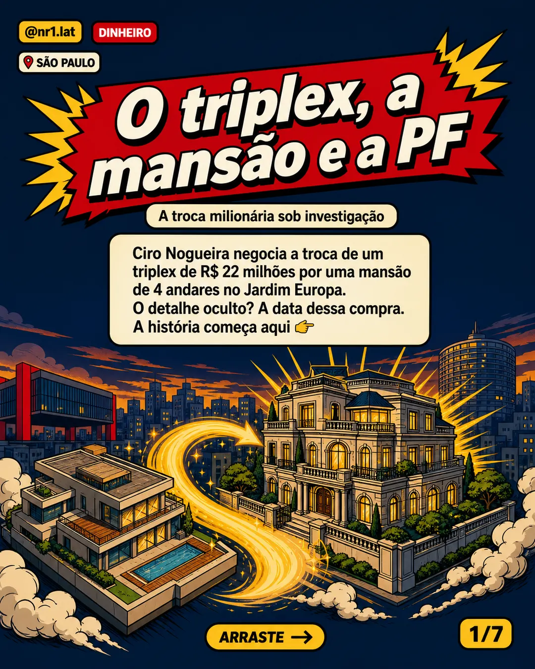 Ciro Nogueira troca triplex de R$ 22 mi por mansão em São Paulo — imagem 1 de 7