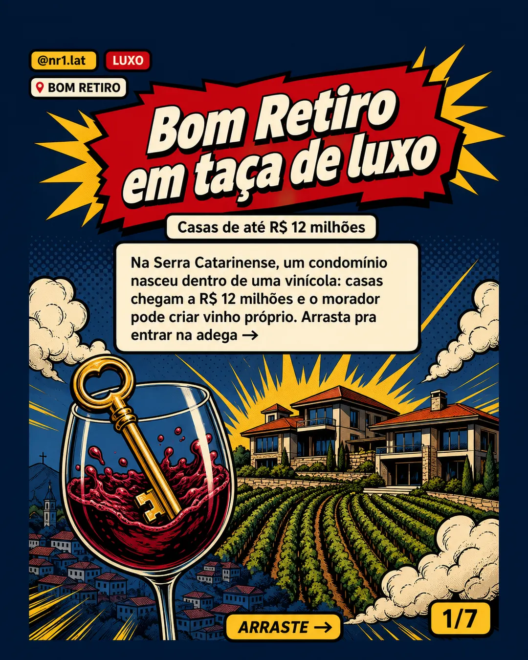 Condomínio-vinícola em Bom Retiro tem casas de até R$ 12 mi — imagem 1 de 7