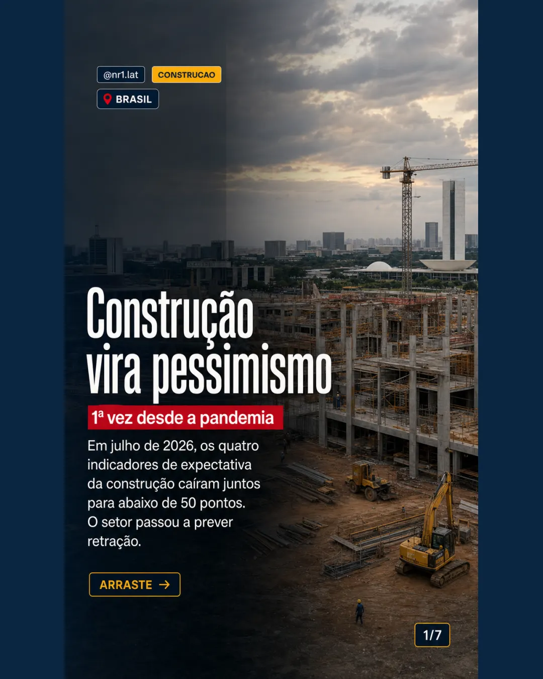 Construção no Brasil entra em pessimismo raro desde a pandemia — imagem 1 de 7