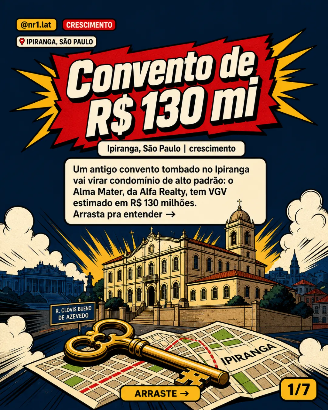 Convento tombado vira condomínio de R$ 130 mi no Ipiranga — imagem 1 de 7