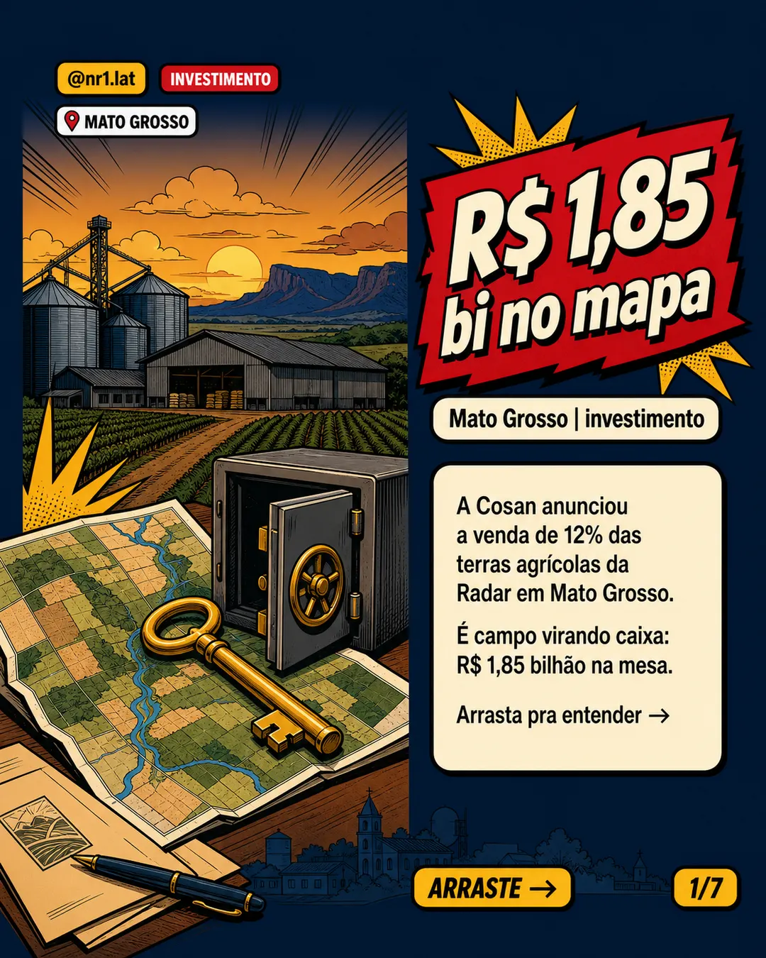 Cosan vende imóveis agrícolas em Mato Grosso por R$ 1,85 bi — imagem 1 de 7