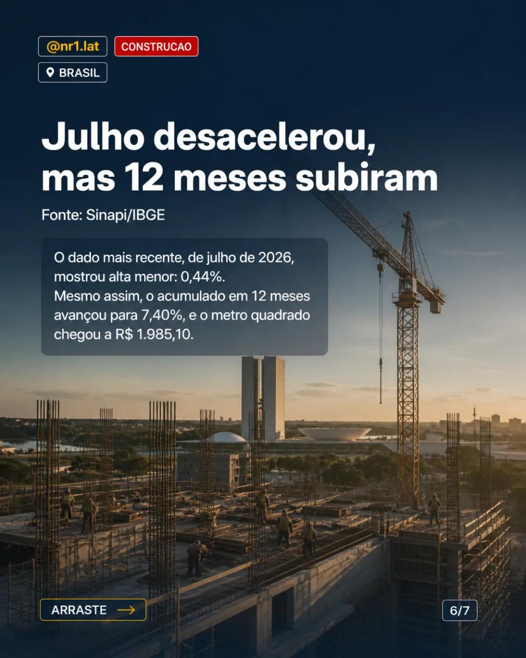 Custo da construção no Brasil tem maior alta desde 2022 — imagem 6 de 7