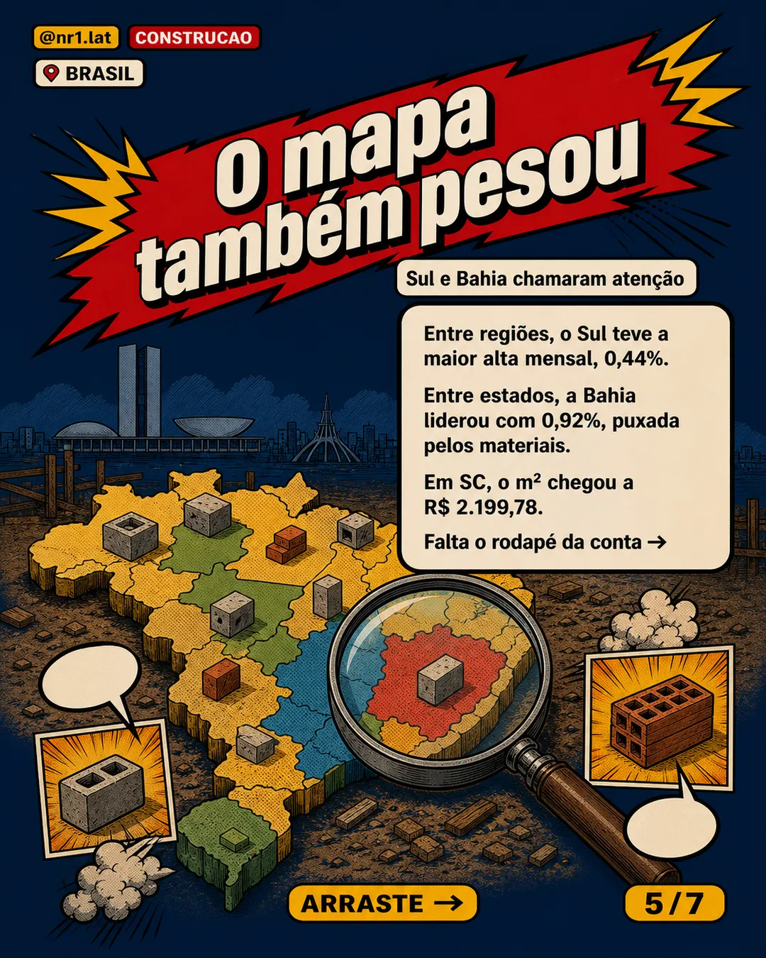 Custo da obra no Brasil vai a R$ 1.953/m² em maio — imagem 5 de 7