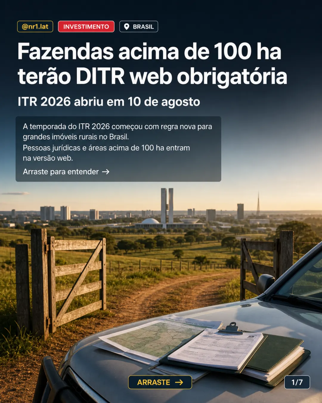 DITR 2026 obriga fazendas acima de 100 ha à versão web no Brasil — imagem 1 de 7