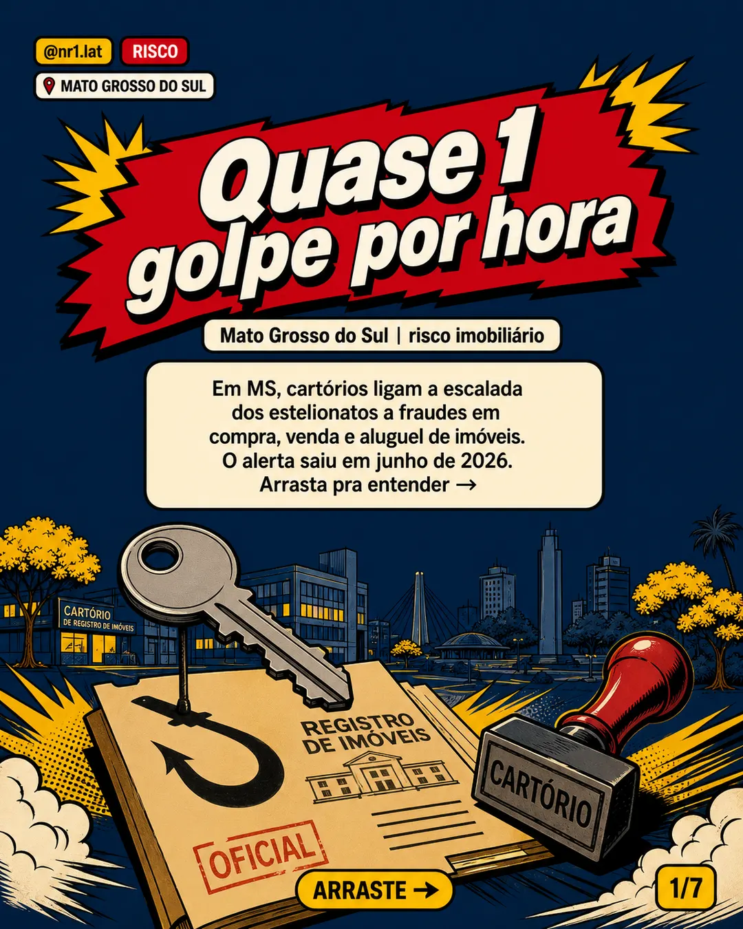 Estelionato sobe em Mato Grosso do Sul e alerta imóveis — imagem 1 de 7