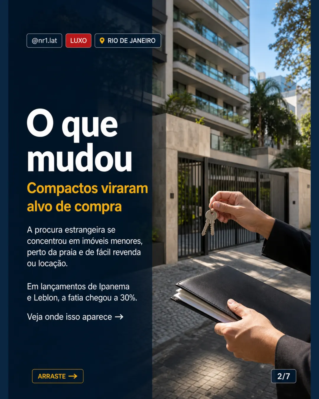 Estrangeiros compram 30% dos compactos novos em Ipanema e Leblon — imagem 2 de 7