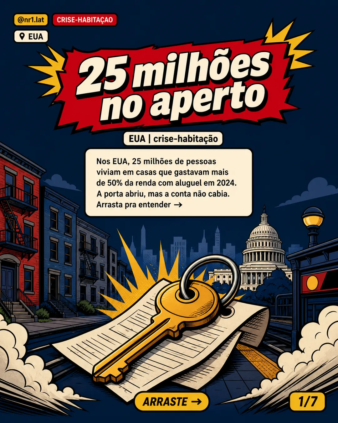 EUA: 25 milhões gastam mais de 50% da renda com aluguel — imagem 1 de 7