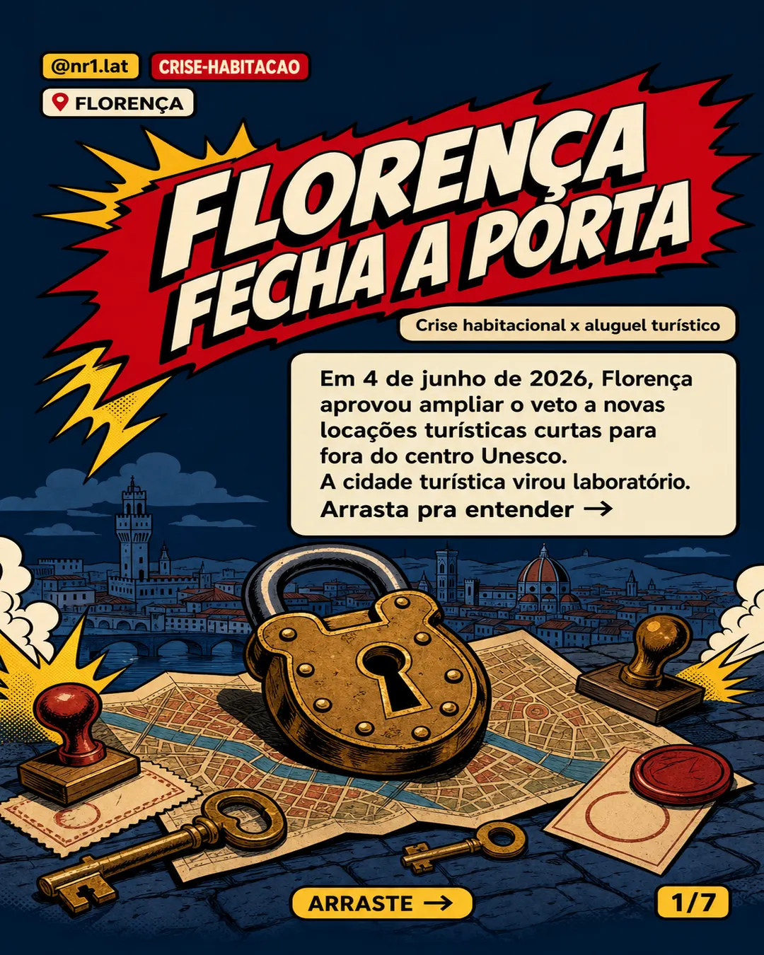 Florença amplia veto a novos Airbnbs contra crise habitacional — imagem 1 de 7