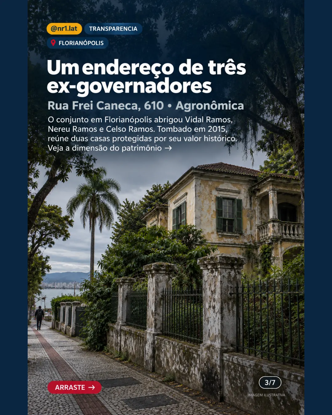 Florianópolis: casarão abandonado em imóvel de R$ 107,5 milhões — imagem 3 de 7