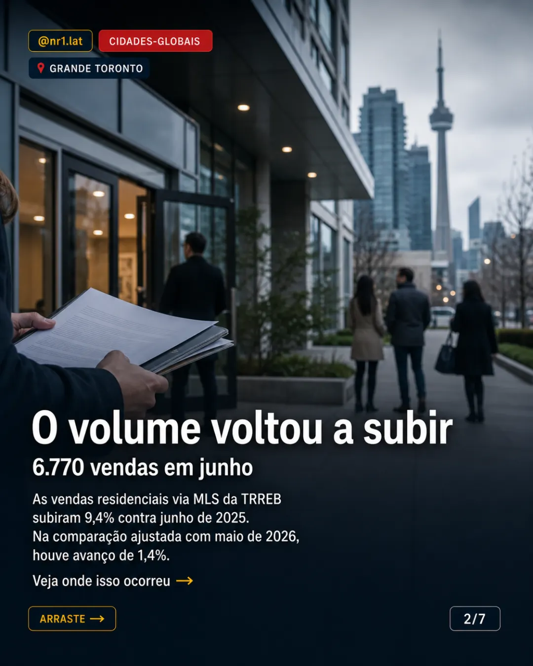 Grande Toronto vende mais, mas imóvel típico cai 5,4% — imagem 2 de 7