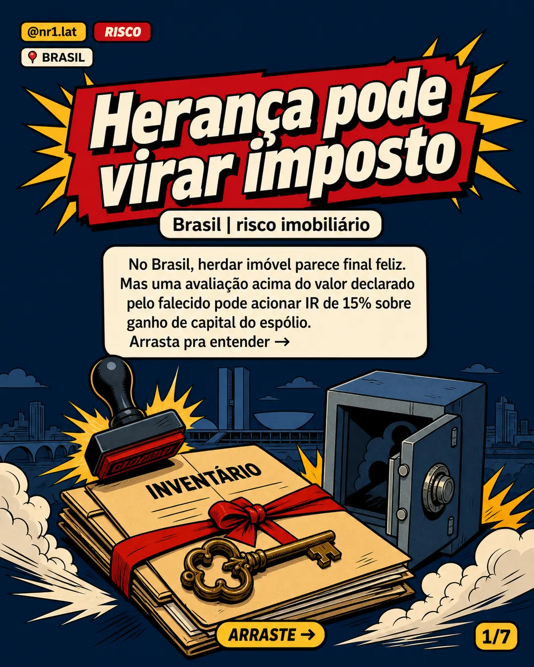 Herança de imóvel no Brasil pode gerar imposto de 15% — imagem 1 de 7