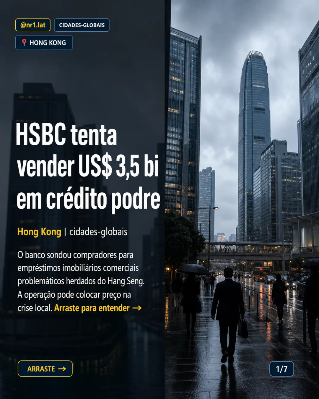 HSBC testa venda de US$ 3,5 bi em crédito imobiliário em Hong Kong — imagem 1 de 7