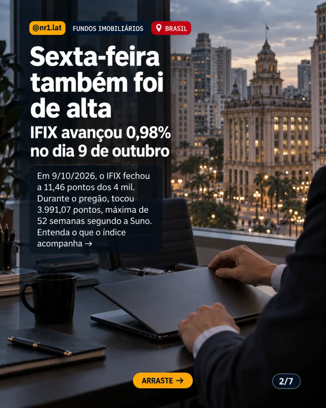 IFIX sobe 5,74% na semana no Brasil e se aproxima dos 4 mil — imagem 2 de 7