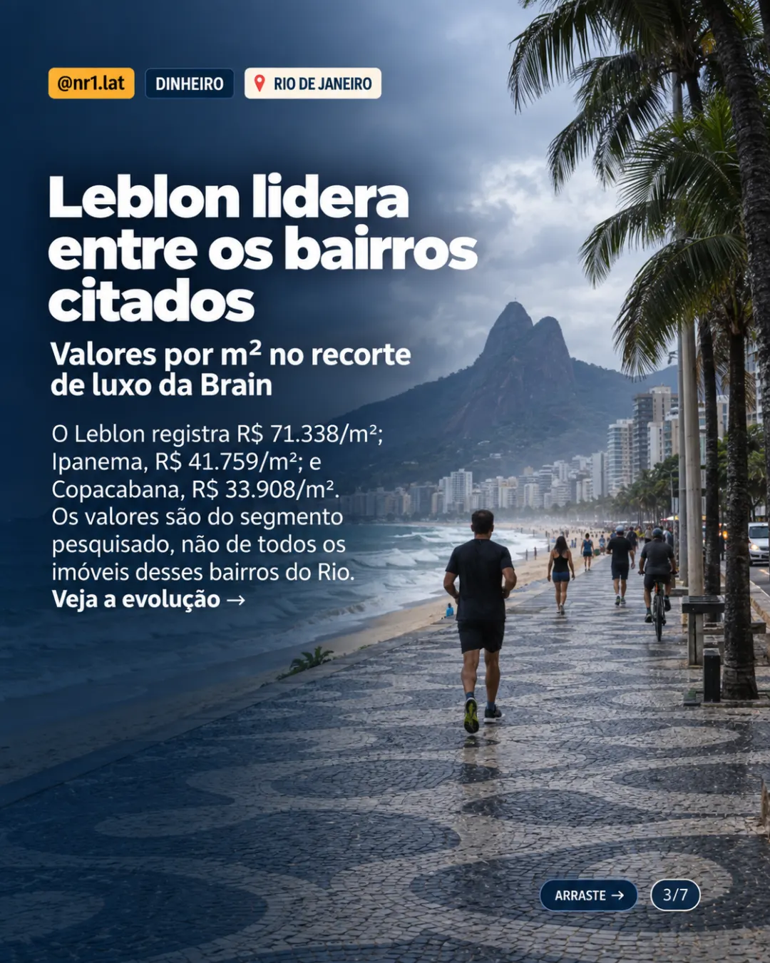 Luxo no Rio de Janeiro: Leblon chega a R$ 71,3 mil/m²; vendas caem 66% — imagem 3 de 7