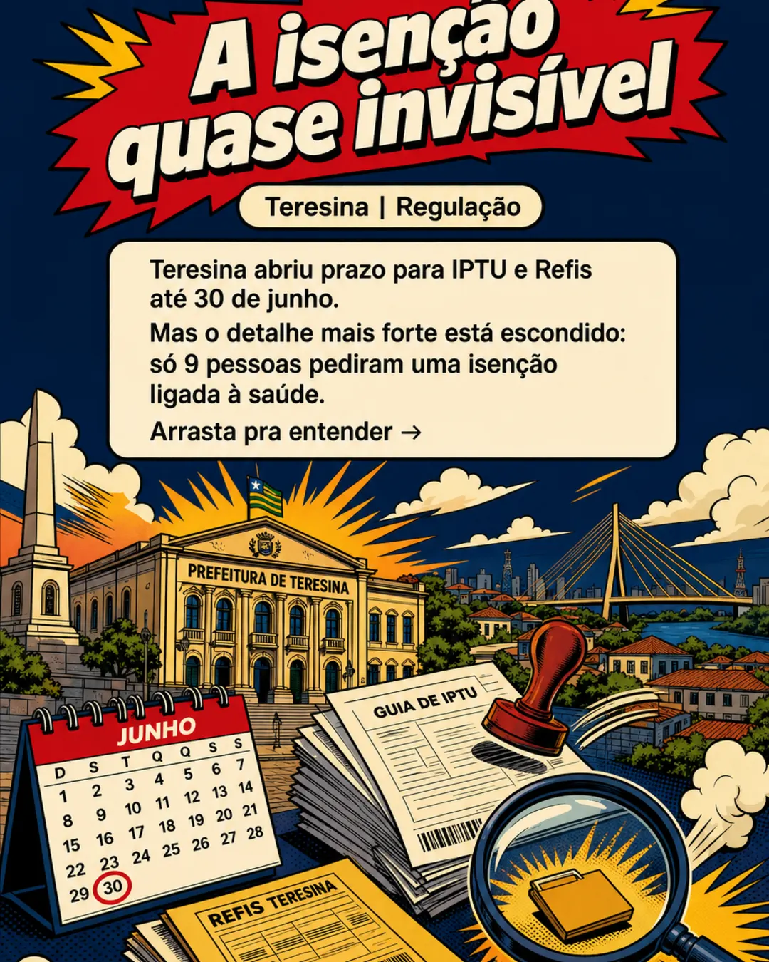 Teresina reabre prazo do IPTU e revela isenção pouco usada — imagem 1 de 7