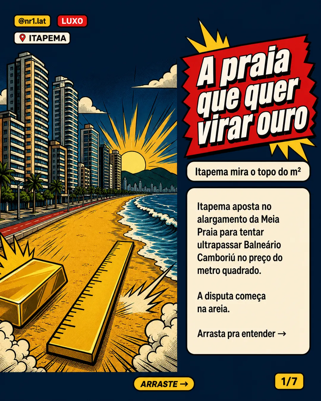 Itapema mira topo do m² com alargamento da Meia Praia — imagem 1 de 7