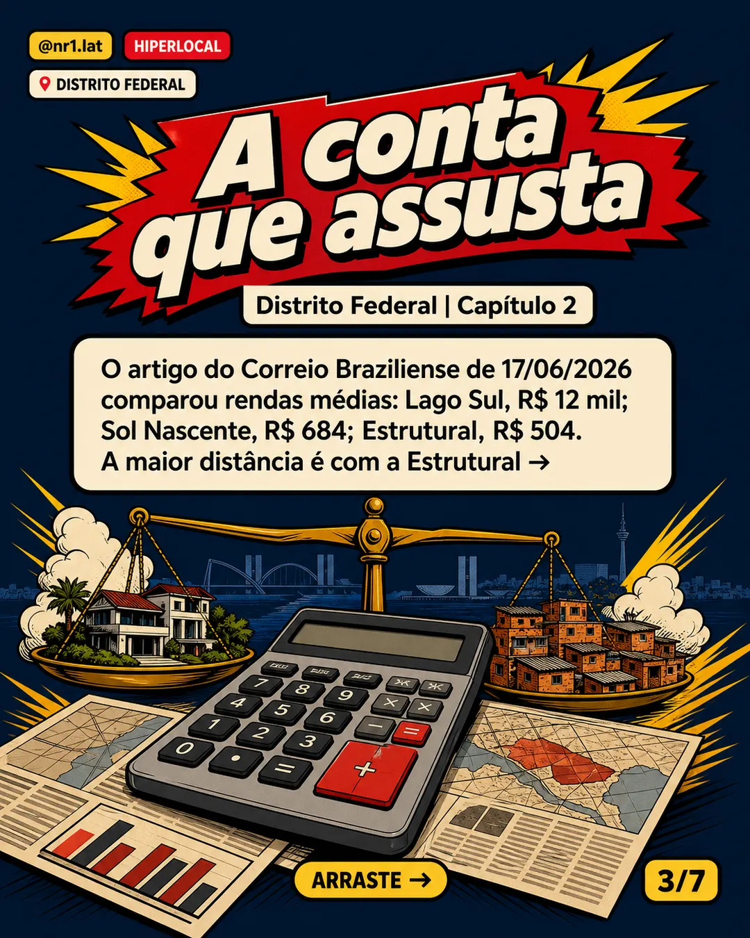 Lago Sul ganha 23,8 vezes mais que Estrutural no Distrito Federal — imagem 3 de 7