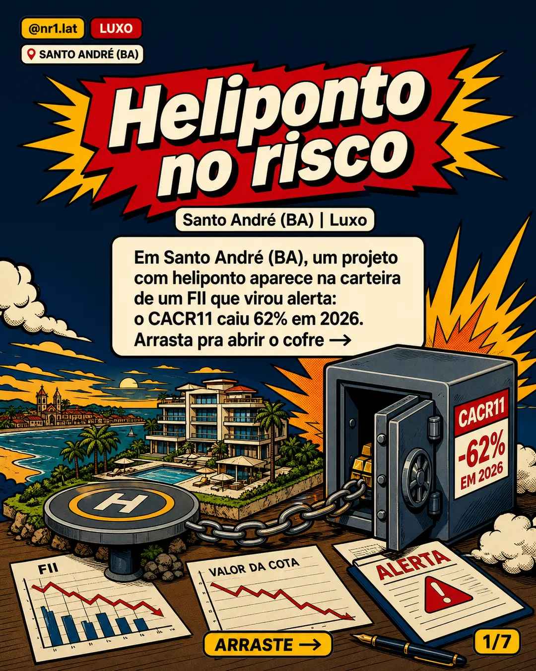 Luxo em Santo André (BA) expõe risco em FII que caiu 62% — imagem 1 de 7