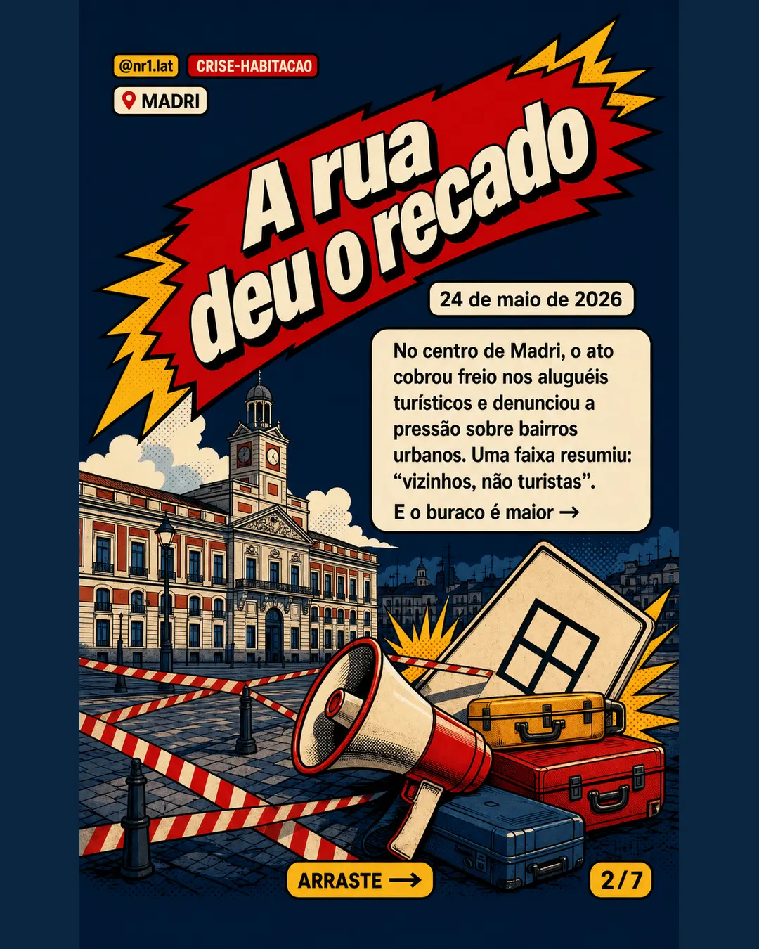 Madri protesta contra alta dos imóveis e mira Airbnb — imagem 2 de 7