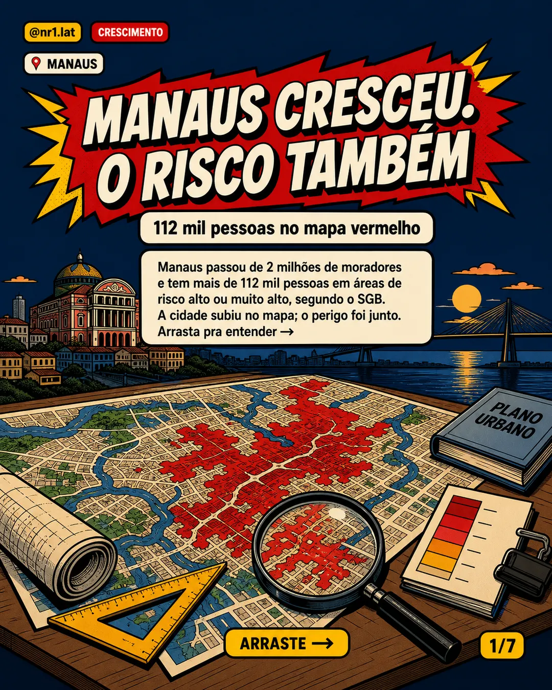 Manaus cresce e põe 112 mil pessoas em áreas de risco — imagem 1 de 7