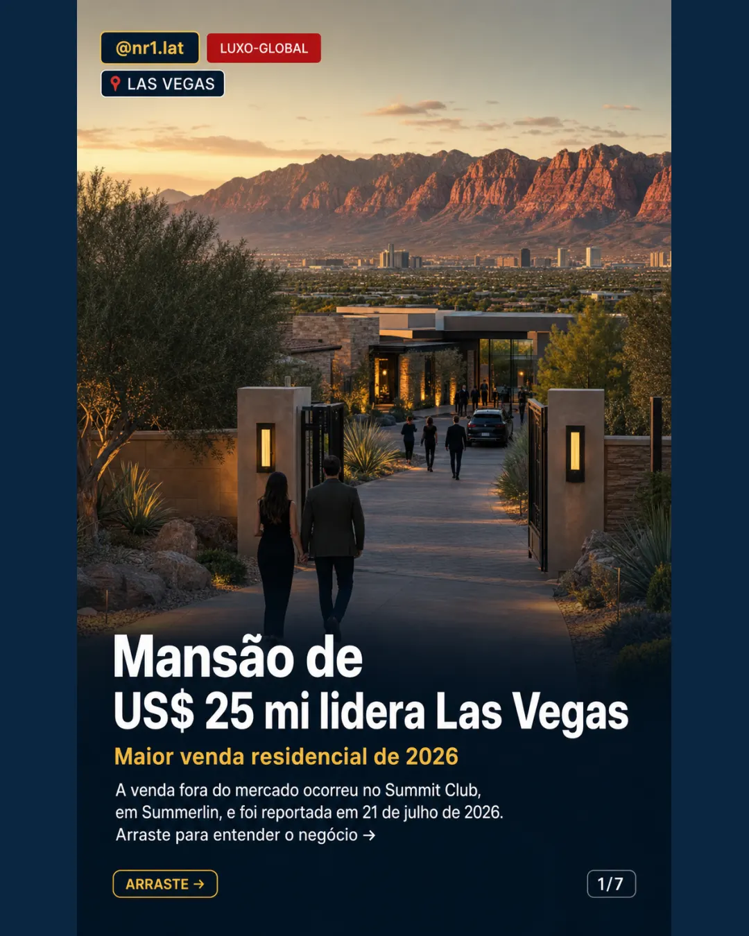Mansão de US$ 25 mi lidera vendas de imóveis em Las Vegas — imagem 1 de 7