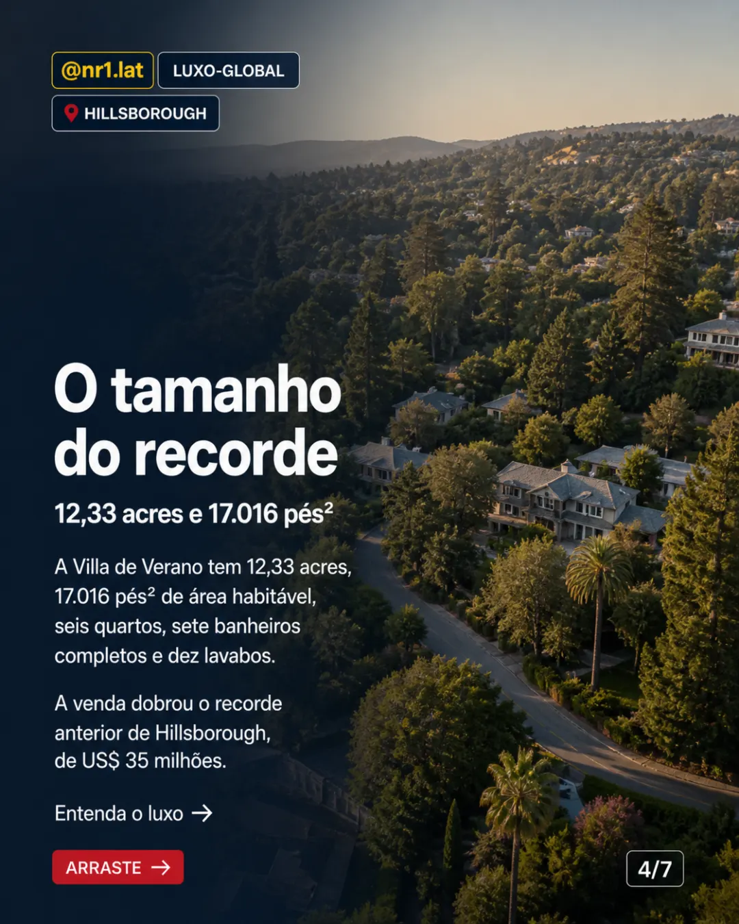 Mansão de US$ 70 mi em Hillsborough expõe luxo da IA — imagem 4 de 7