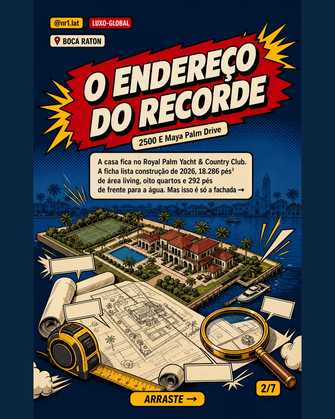 Mansão de US$ 75 mi bate recorde em Boca Raton — imagem 2 de 7