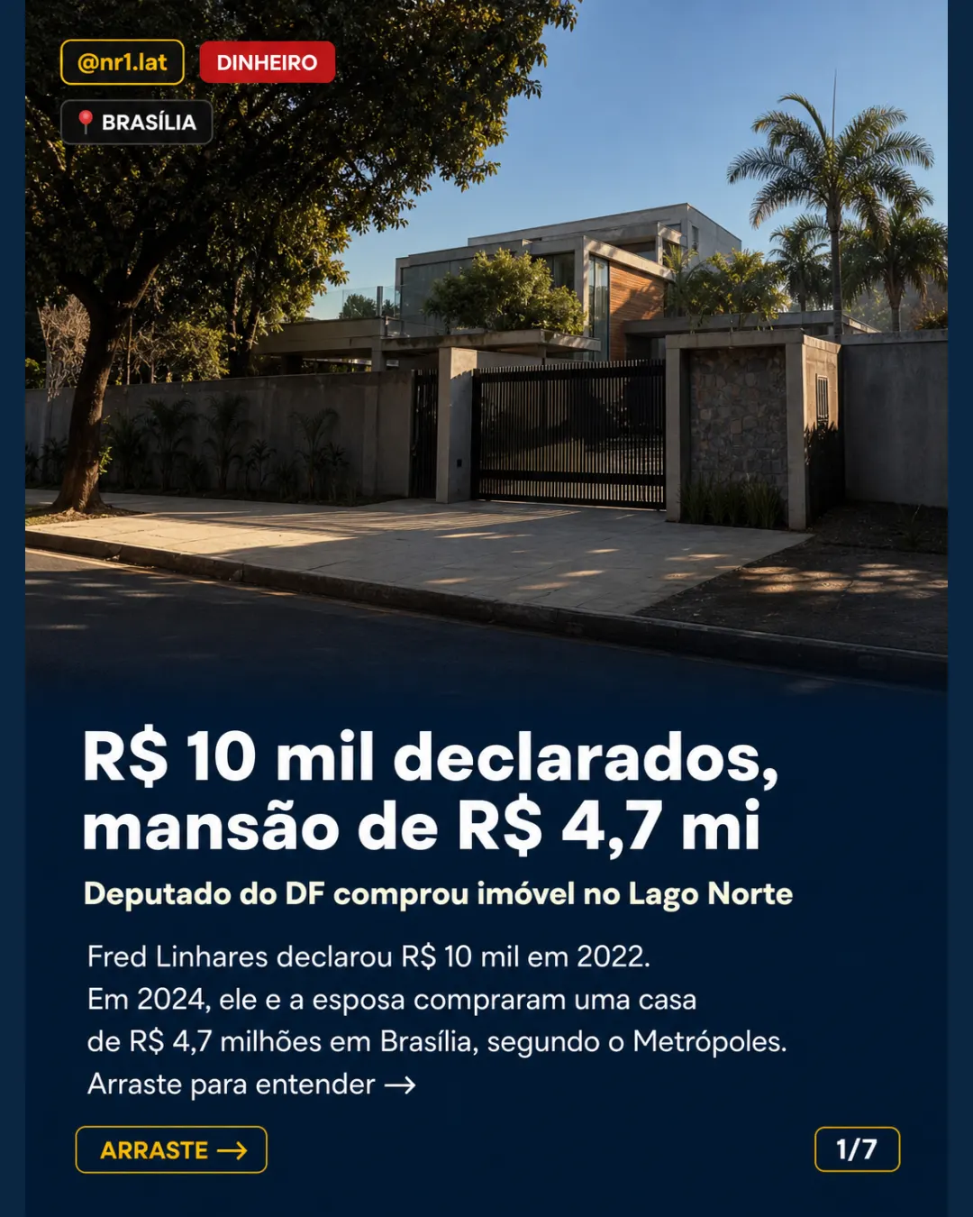 Mansão de R$ 4,7 mi em Brasília expõe bens de deputado — imagem 1 de 7