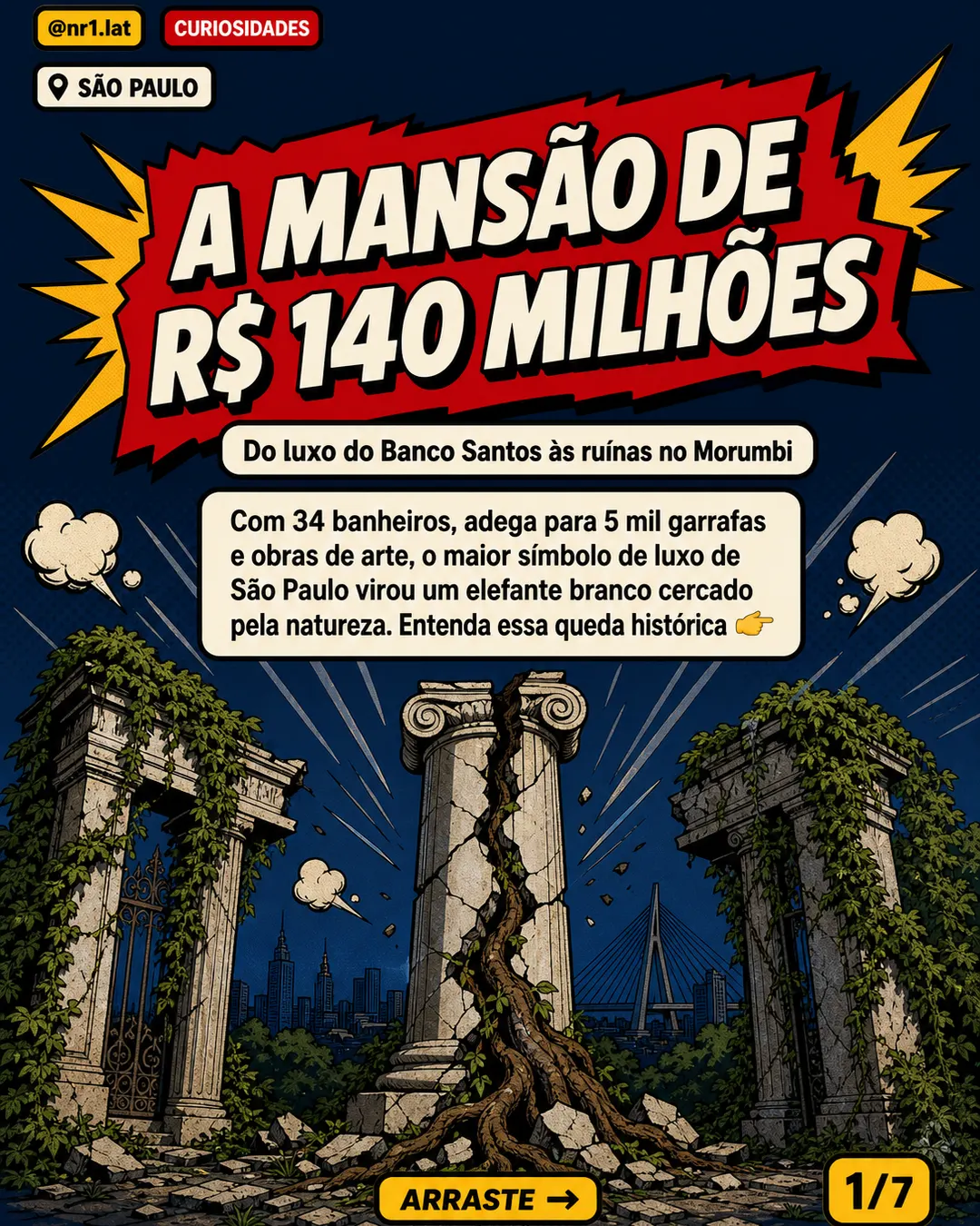 Mansão no Morumbi expõe queda de imóvel de luxo em São Paulo — imagem 1 de 7