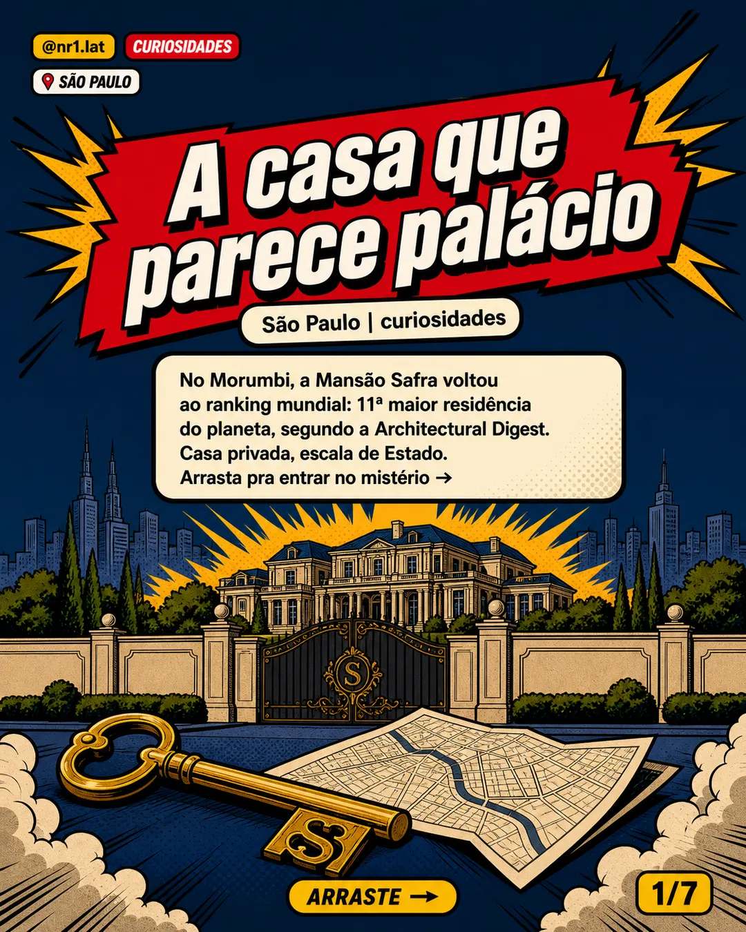 Mansão Safra, em São Paulo, reaparece como 11ª maior casa do mundo — imagem 1 de 7
