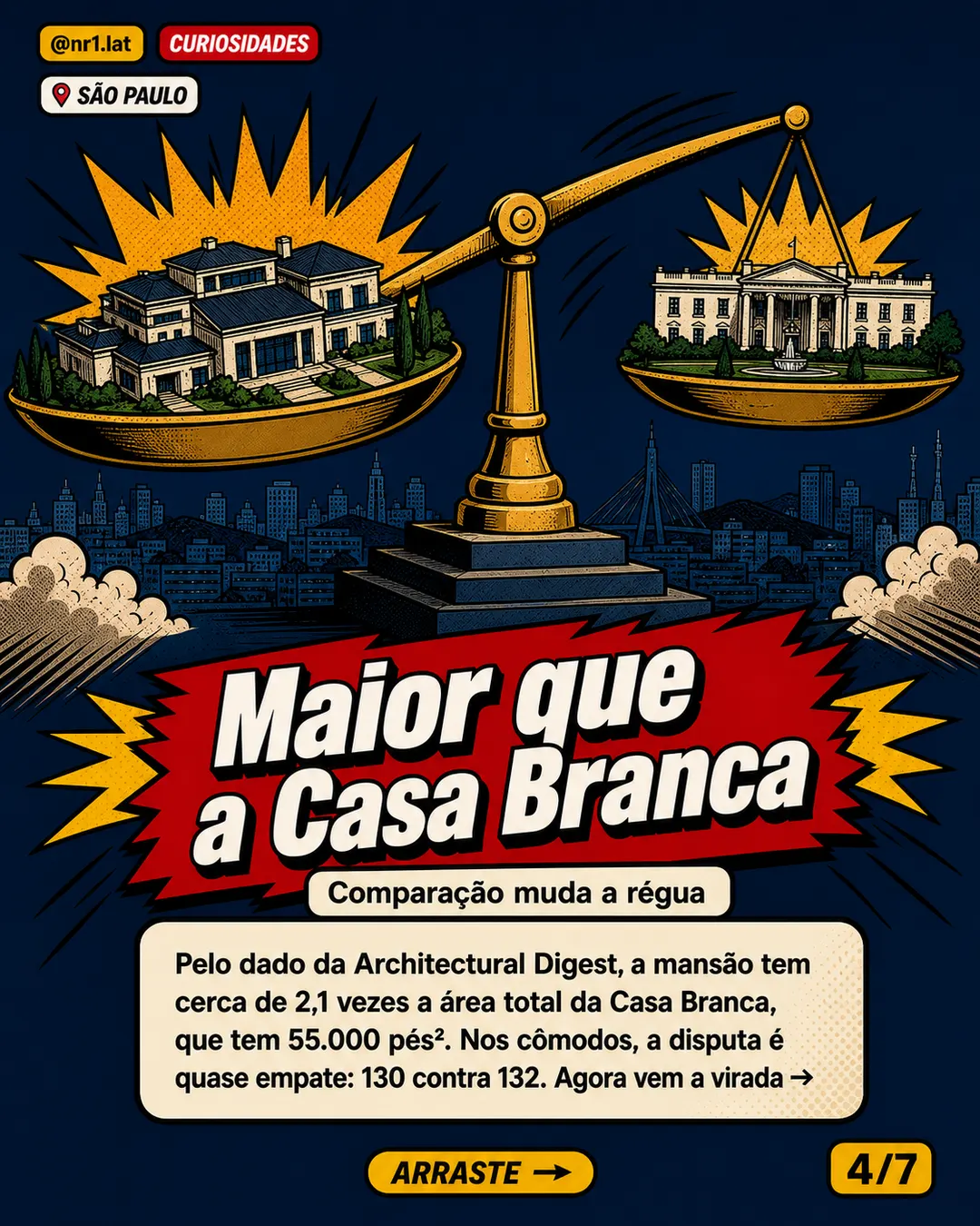 Mansão Safra, em São Paulo, reaparece como 11ª maior casa do mundo — imagem 4 de 7