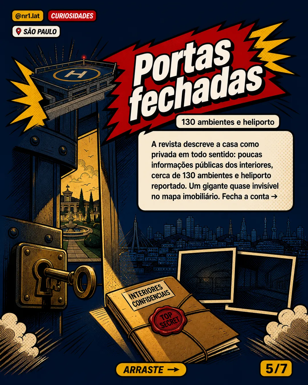 Mansão Safra, em São Paulo, reaparece como 11ª maior casa do mundo — imagem 5 de 7