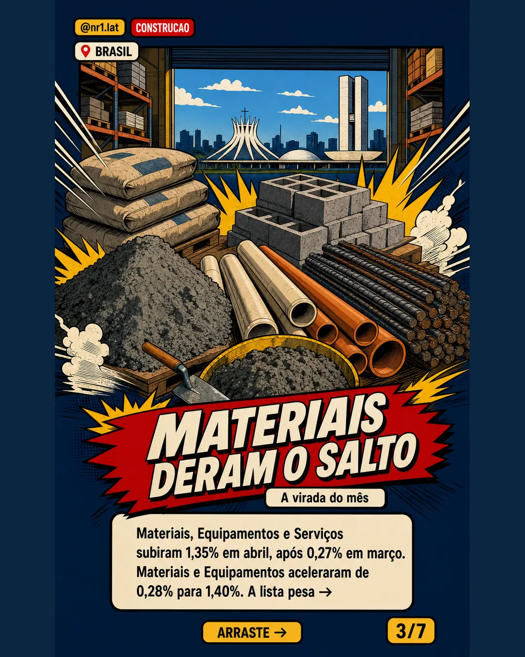 Materiais puxam alta da construção no Brasil em abril — imagem 3 de 7