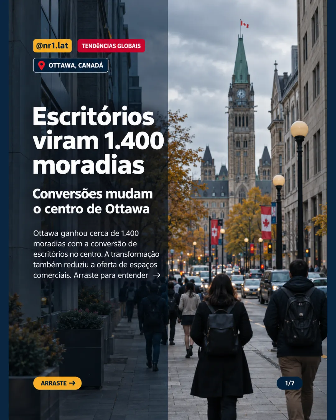 Ottawa, Canadá: seis prédios de escritórios viram 1.400 moradias — imagem 1 de 7