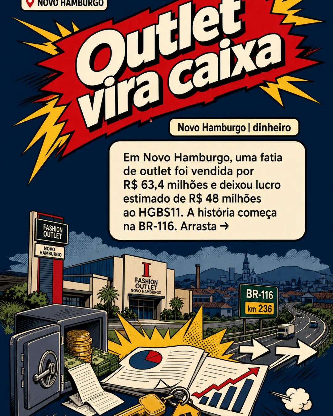 Venda de outlet em Novo Hamburgo dá lucro de R$ 48 mi a FII — imagem 1 de 7