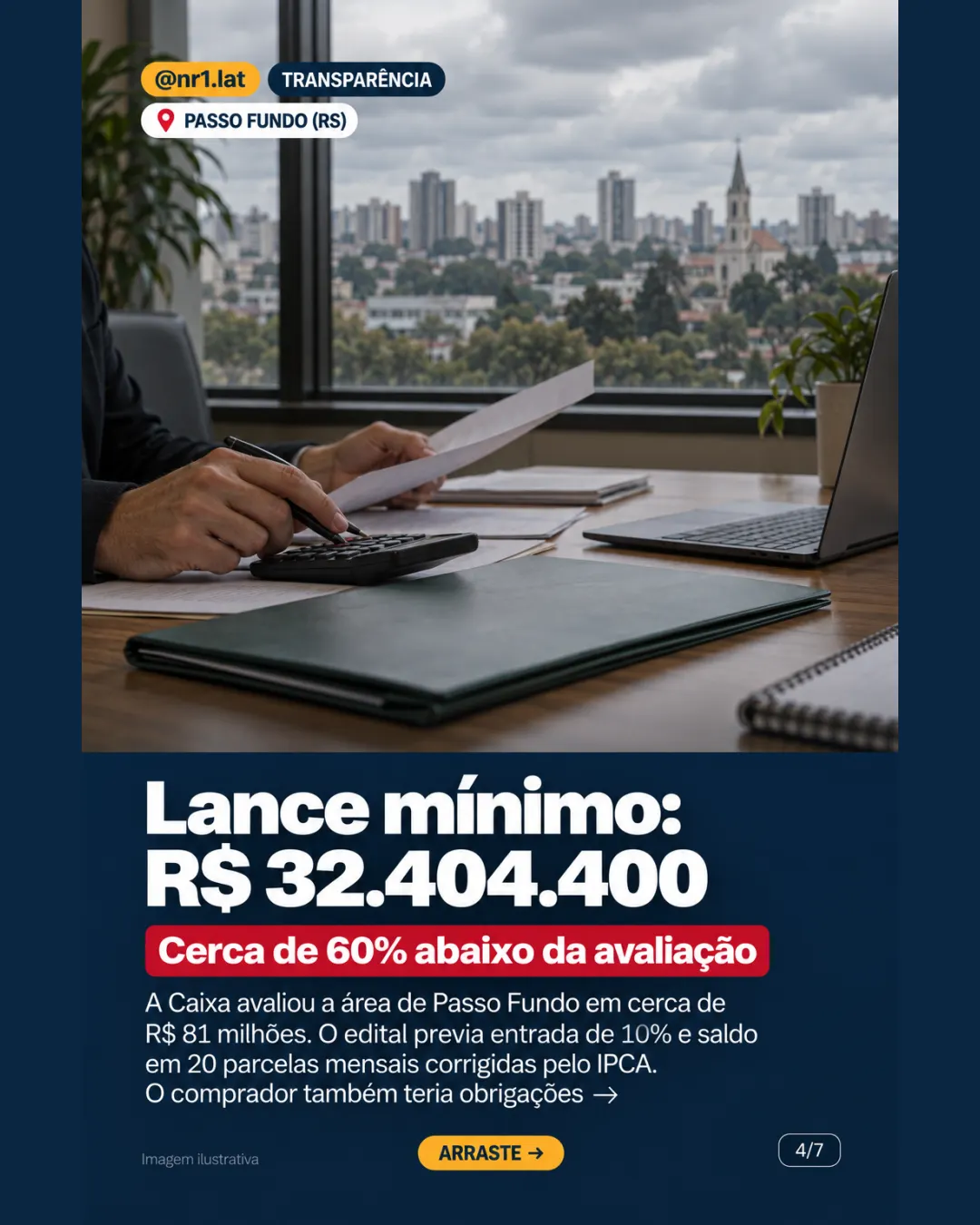 Passo Fundo suspende leilão de área de R$ 81 milhões sem propostas — imagem 4 de 7