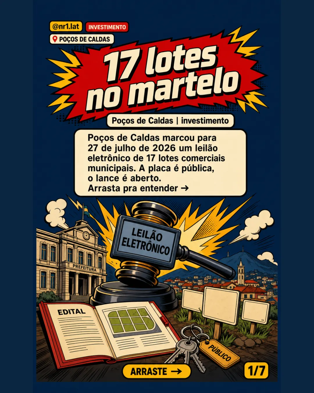 Poços de Caldas leiloa 17 imóveis comerciais a R$ 391/m² — imagem 1 de 7