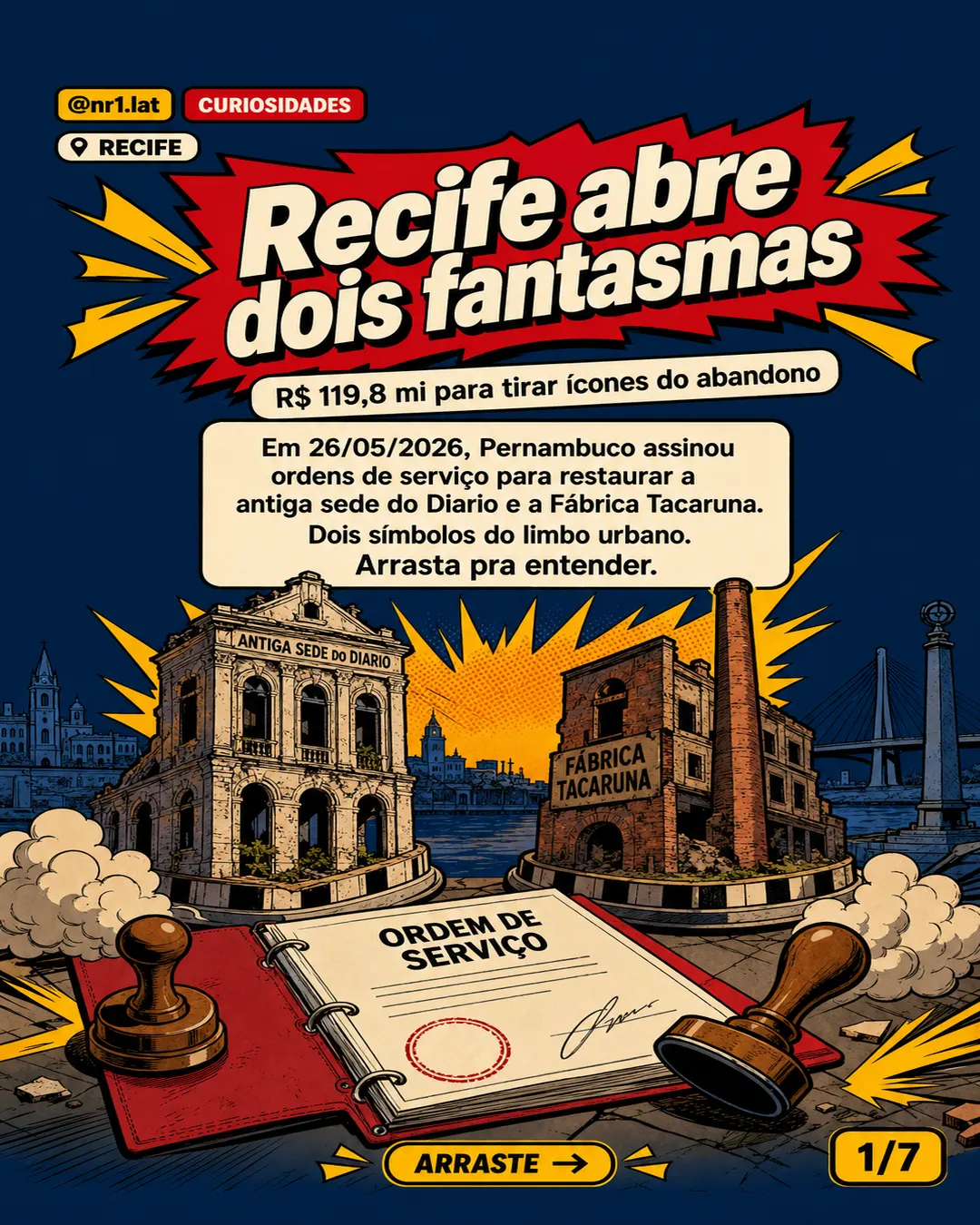 Recife tira dois imóveis históricos do abandono com R$ 120 mi — imagem 1 de 7