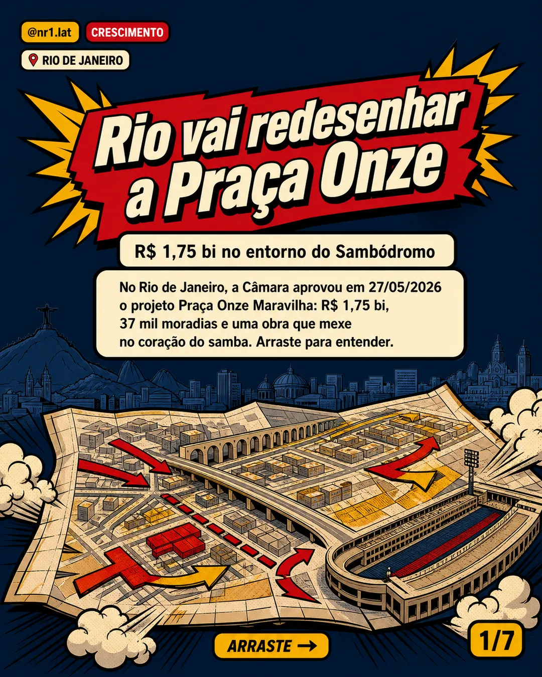 Rio de Janeiro aprova Praça Onze Maravilha de R$ 1,75 bi — imagem 1 de 7
