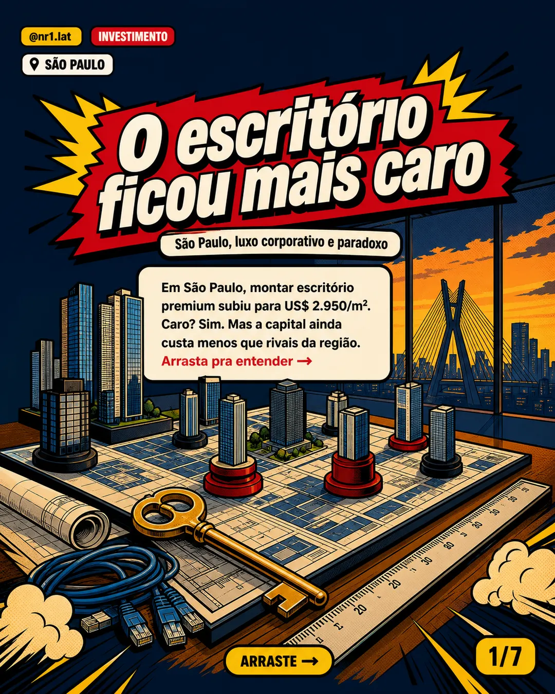 São Paulo encarece escritório premium, mas lidera sofisticação — imagem 1 de 7