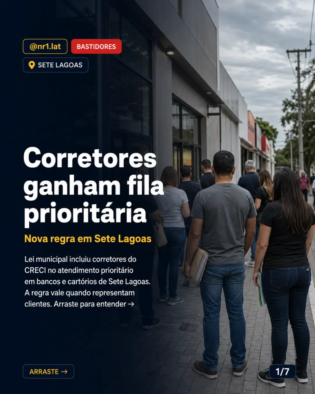 Sete Lagoas dá prioridade a corretores em bancos e cartórios — imagem 1 de 7